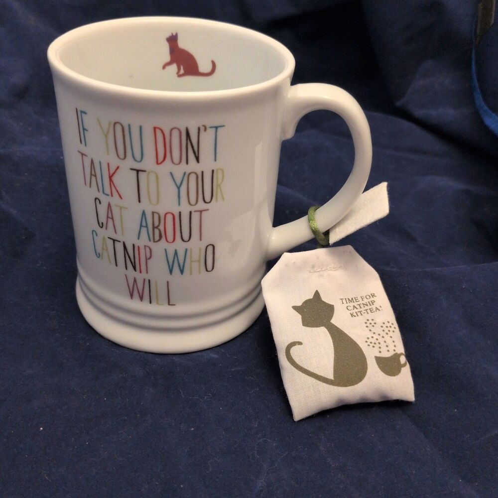Fringe Studio Funny Cat Mug & "Kit-Tea" Catnip Toy Gift Set – Dishwasher Safe
